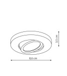 Flush-mounted hermetic lamps - Light Prestige Lagos moving eyelet black IP65 GU10 black LP-4425/1RM BK - product 2