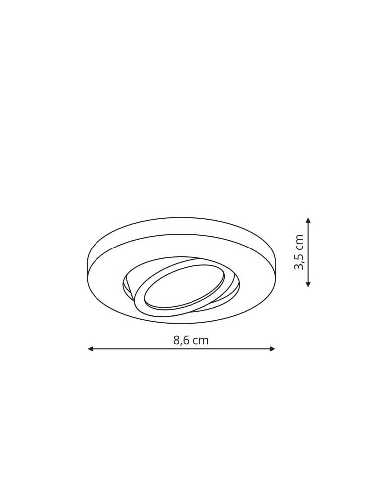 Flush-mounted hermetic lamps - Light Prestige Lagos moving eyelet black IP65 GU10 black LP-4425/1RM BK - product kolory-swiatla.pl 2
