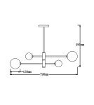 Pendant lamps spheres - Light Prestige Dorado 4 pendant G9 gold LP-002/4P - product 2