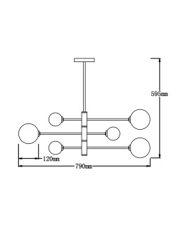 Light Prestige Dorado 6 wisząca G9 złoty LP-002/6P - produkt 2