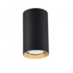 Light Prestige Manacor oczko czarne ze złotym ringiem 13 cm GU10 czarny LP-232/1D - 130 BK/GD