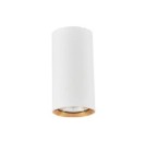 Ceiling luminaires for replaceable light source - Light Prestige Manacor white eyelet with gold ring 9 cm GU10 white LP-232/1D - 90 WH/GD - product 1