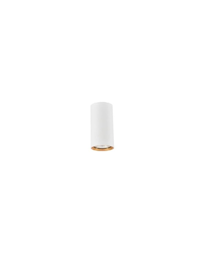 Ceiling luminaires for replaceable light source - Light Prestige Manacor white eyelet with gold ring 9 cm GU10 white LP-232/1D - 90 WH/GD - product kolory-swiatla.pl 1