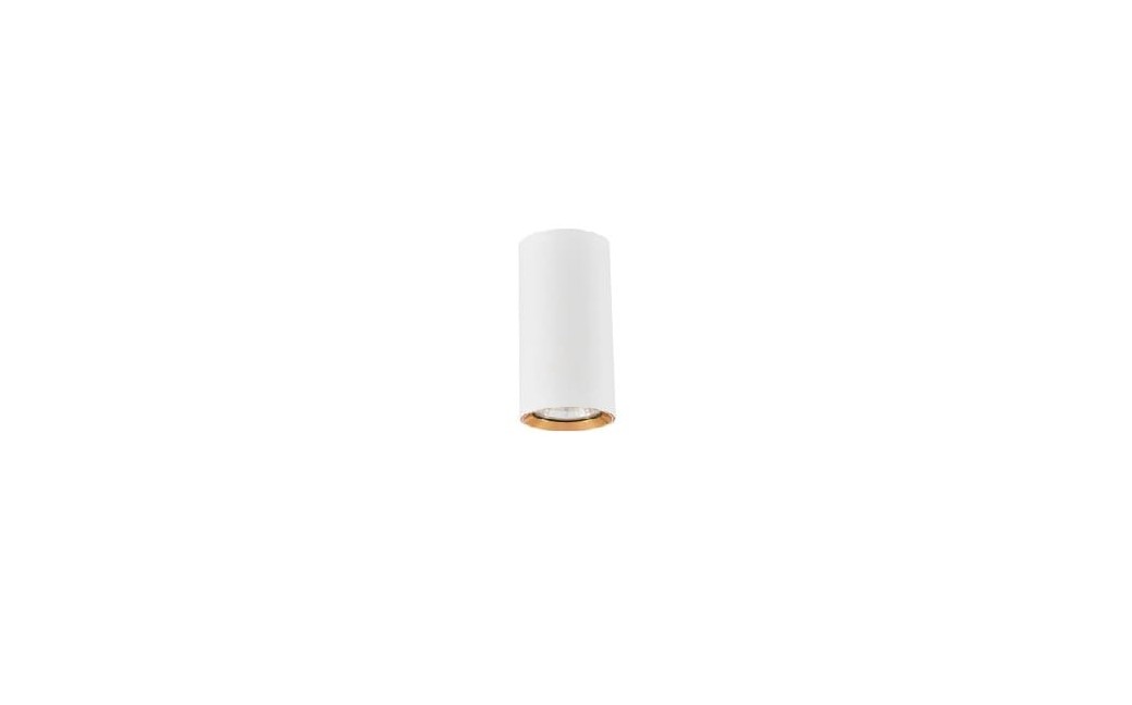 Light Prestige Manacor oczko białe ze złotym ringiem 9 cm GU10 biały LP-232/1D - 90 WH/GD
