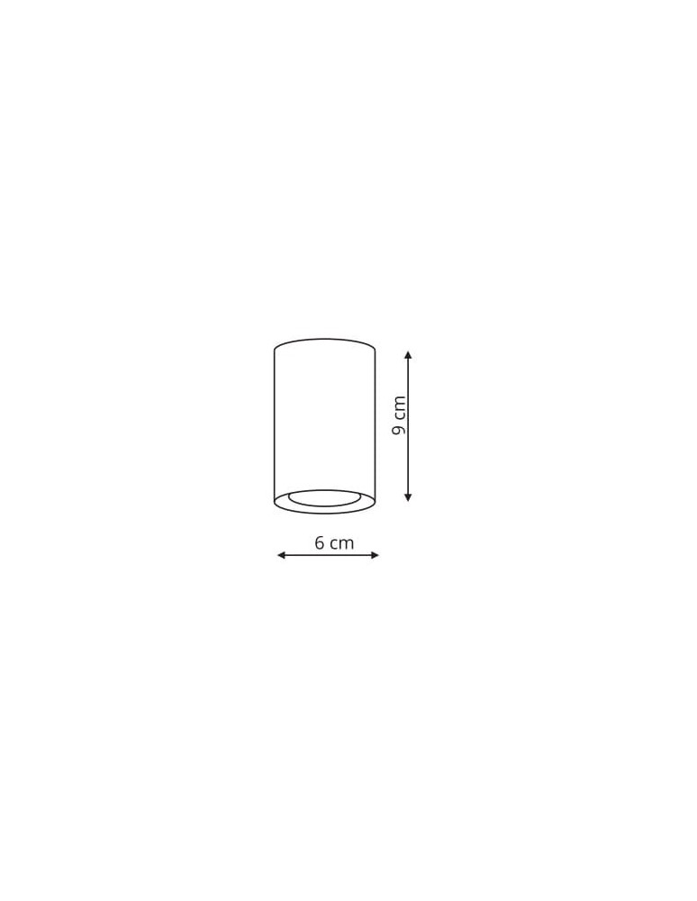Ceiling luminaires for replaceable light source - Light Prestige Manacor white eyelet with gold ring 9 cm GU10 white LP-232/1D - 90 WH/GD - product kolory-swiatla.pl 2