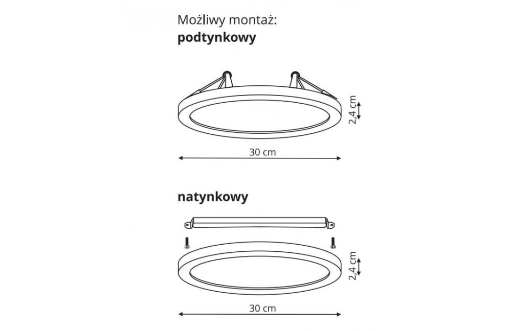 Light Prestige York plafon 2 w 1 3000K biały LED biały LP-330/1C 3WH