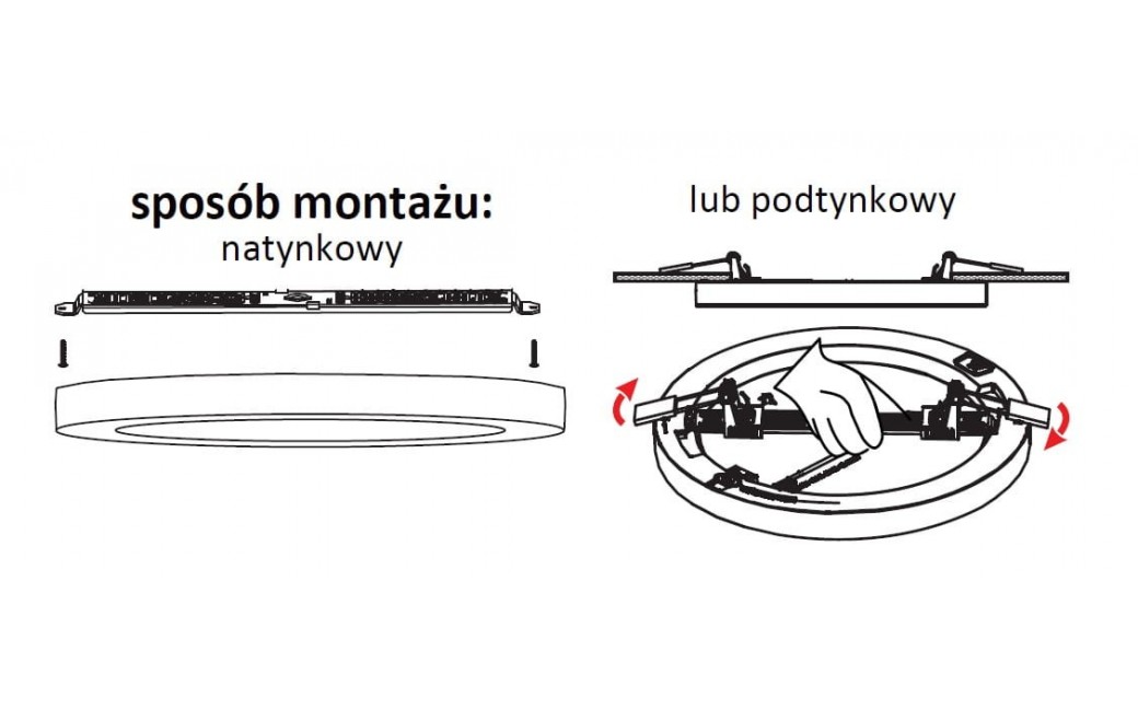 Light Prestige York plafon 2 w 1 3000K biały LED biały LP-330/1C 3WH