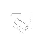 Lamps for 1 phase busbars - Light Prestige Ice spotlight for busbar 1F white GU10 white LP-732/1R 3W WH - product 2