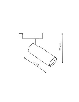 Light Prestige Ice spotlight for busbar 1F white GU10 white LP-732/1R 3W WH - product 2