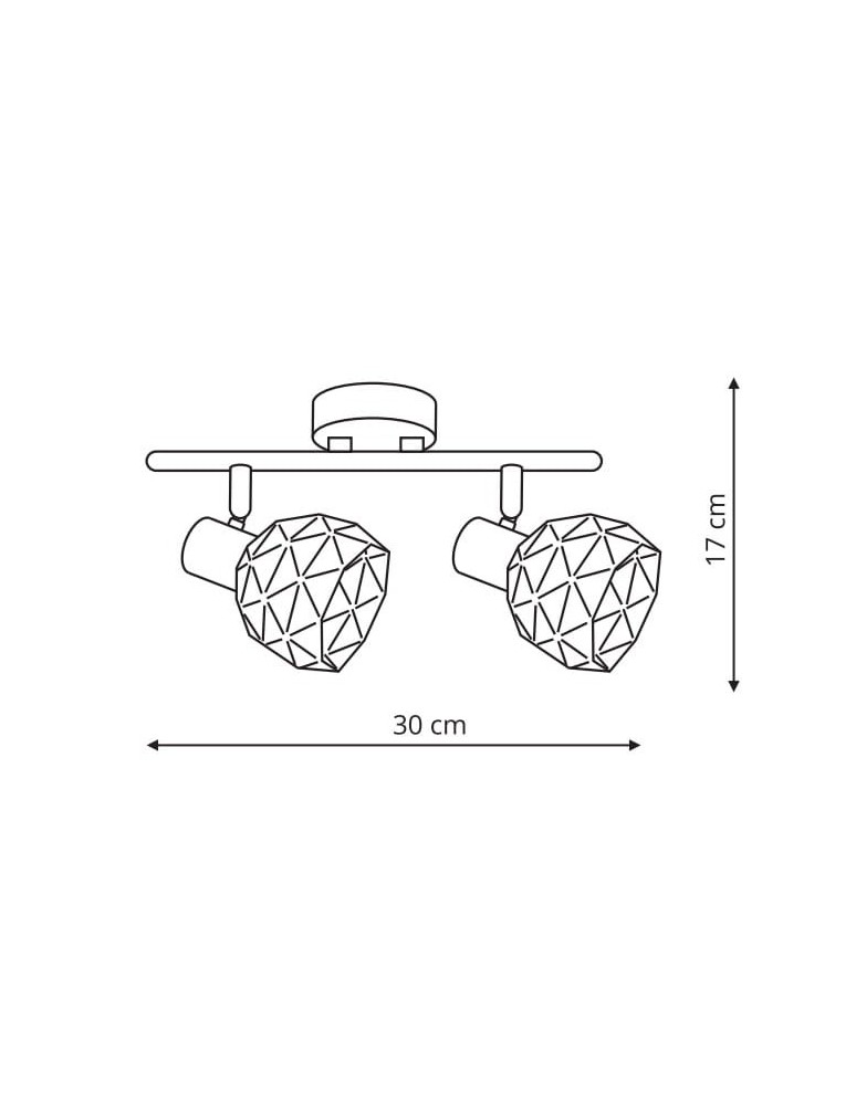 Spotlight ceiling lamps - Light Prestige Reus 2 spot black E14 black LP-8069/2WS BK - product kolory-swiatla.pl 2