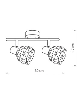 Light Prestige Reus 2 spot czarny E14 czarny LP-8069/2WS BK - produkt 2