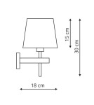 Wall lamps with lampshade - Light Prestige Tivoli wall lamp white E27 white LP-1133/1W WH - product 2