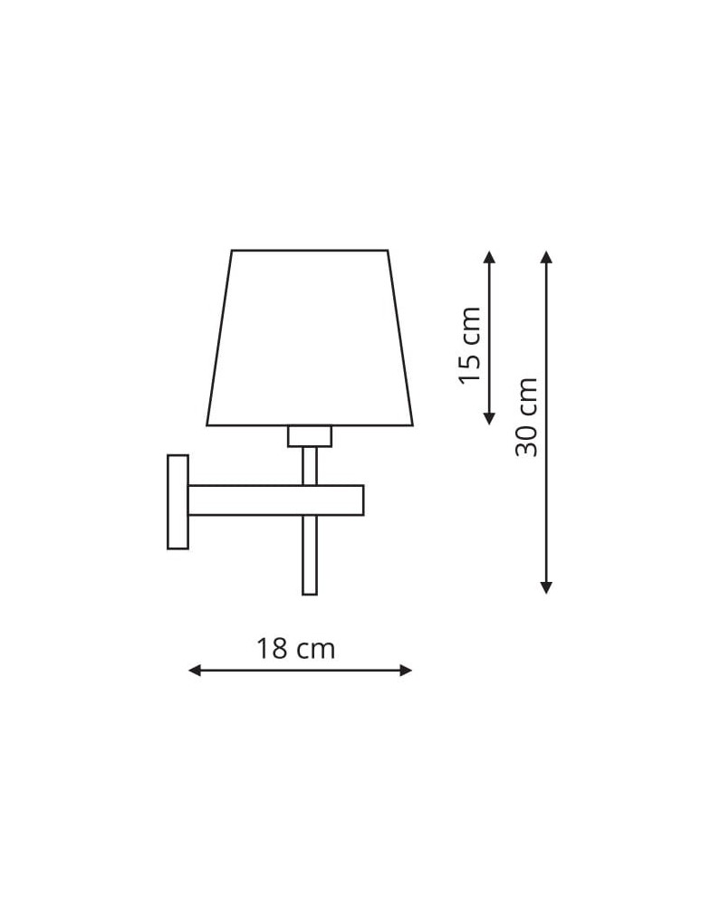 Wall lamps with lampshade - Light Prestige Tivoli wall lamp white E27 white LP-1133/1W WH - product kolory-swiatla.pl 2