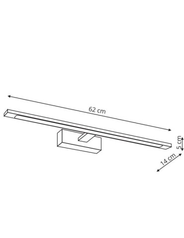 Light Prestige Isla kinkiet chrom duzy z IP44 3000K LED chrom GS-LWB-20W/3 CH - produkt 2