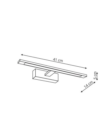 Light Prestige Isla chrome medium wall lamp with IP44 3000K LED chrome GS-LWB-12W/3 CH - product 2