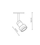 Lamps for 1 phase busbars - Light Prestige Storm spotlight black GU10 black LP-733/1R BK - product 2