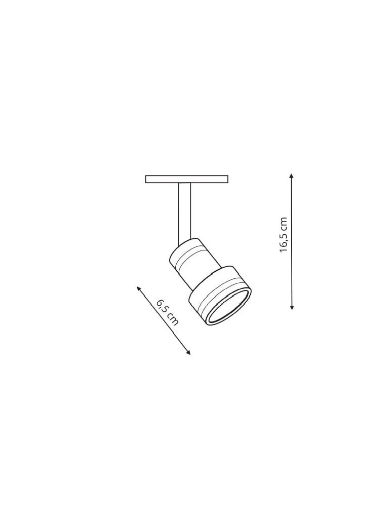 Lamps for 1 phase busbars - Light Prestige Storm spotlight black GU10 black LP-733/1R BK - product kolory-swiatla.pl 2