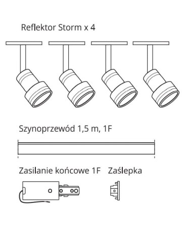 Light Prestige Storm SET czarny GU10 czarny LP-733 SET BK - produkt 2