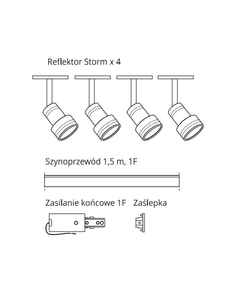 Ready-made rail kits - Light Prestige Storm SET black GU10 black LP-733 SET BK - product kolory-swiatla.pl 2