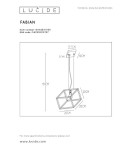 Pendant lamps - Lucide FABIAN Pendant Black 1xE27 Modern Style 00425/01/30 - product 7