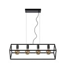 Lampy wiszące - Lucide FABIAN Wisząca Czarny 4xE27 Styl Nowoczesny 00425/04/30 - produkt 2