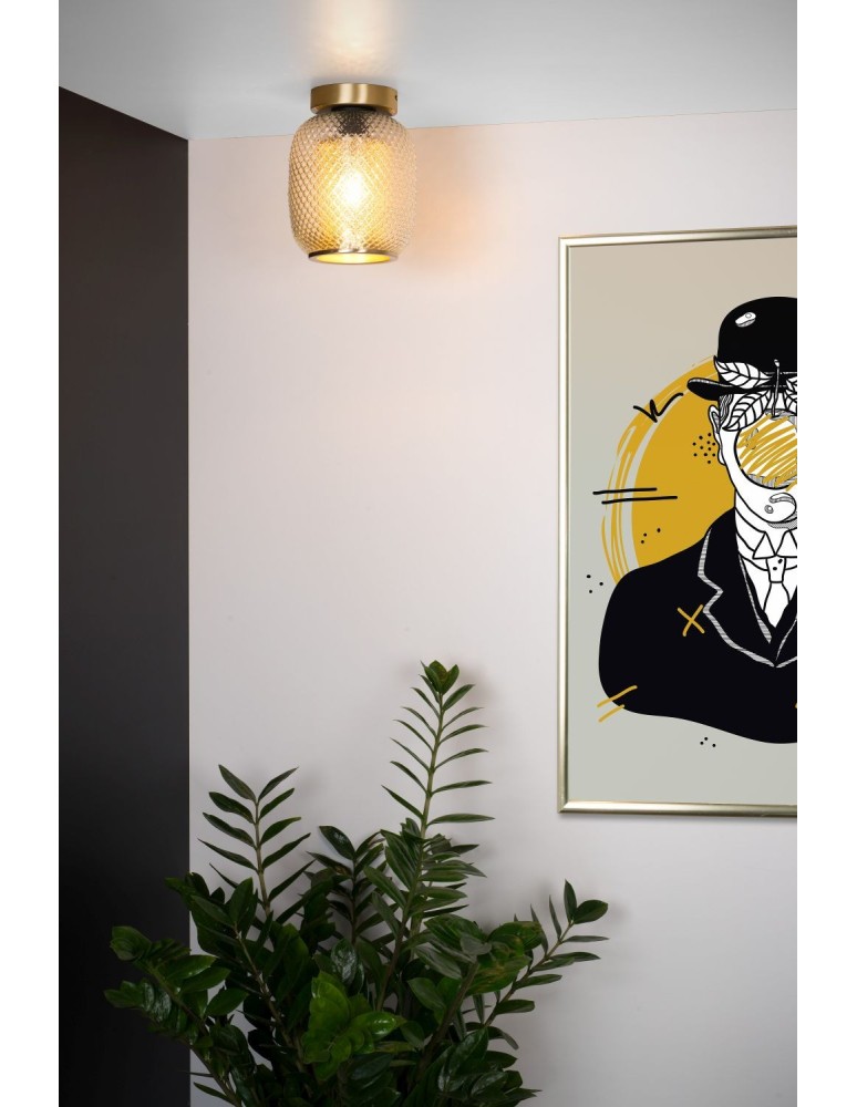Ceiling lamps - Lucide AGATHA Surface Mounted Ceiling Gold Matte/Brass 1xE27 Antique Style 03133/01/02 - product kolory-swiatla.pl 3
