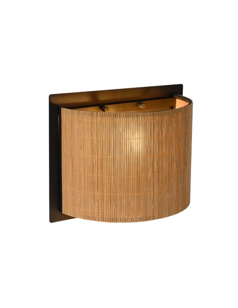 Boho wall lamps - Lucide MAGIUS Wall Light Wood 1xE27 Scandinavian Style 03229/01/30 - product kolory-swiatla.pl 1